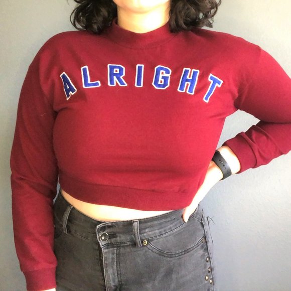 Forever 21 Varsity Letter Cropped Pullover - Picture 1 of 4